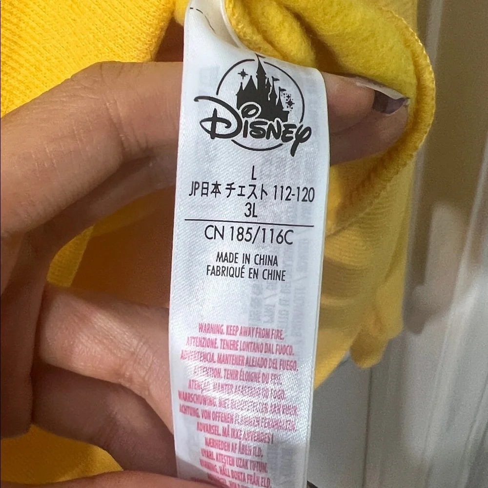 Disney Mickey Mouse Crewneck Sweatshirt – Yellow – NWT Size Large - Picture 3 of 5